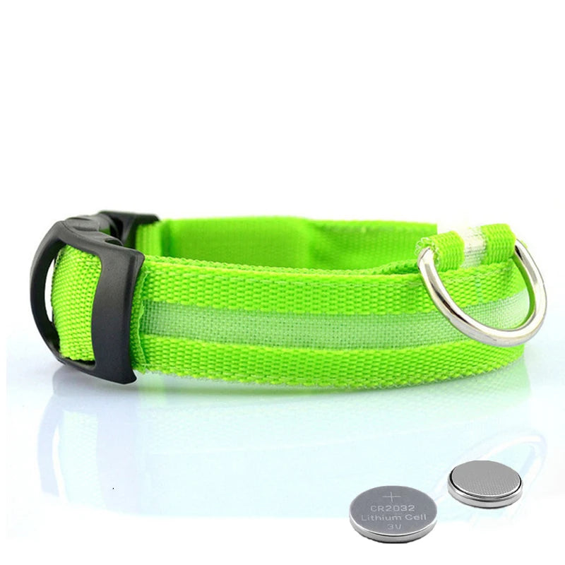 LED Dog Collar Light - Anti-Lost Night Safety Accessory for Dogs and Puppies, USB Rechargeable
