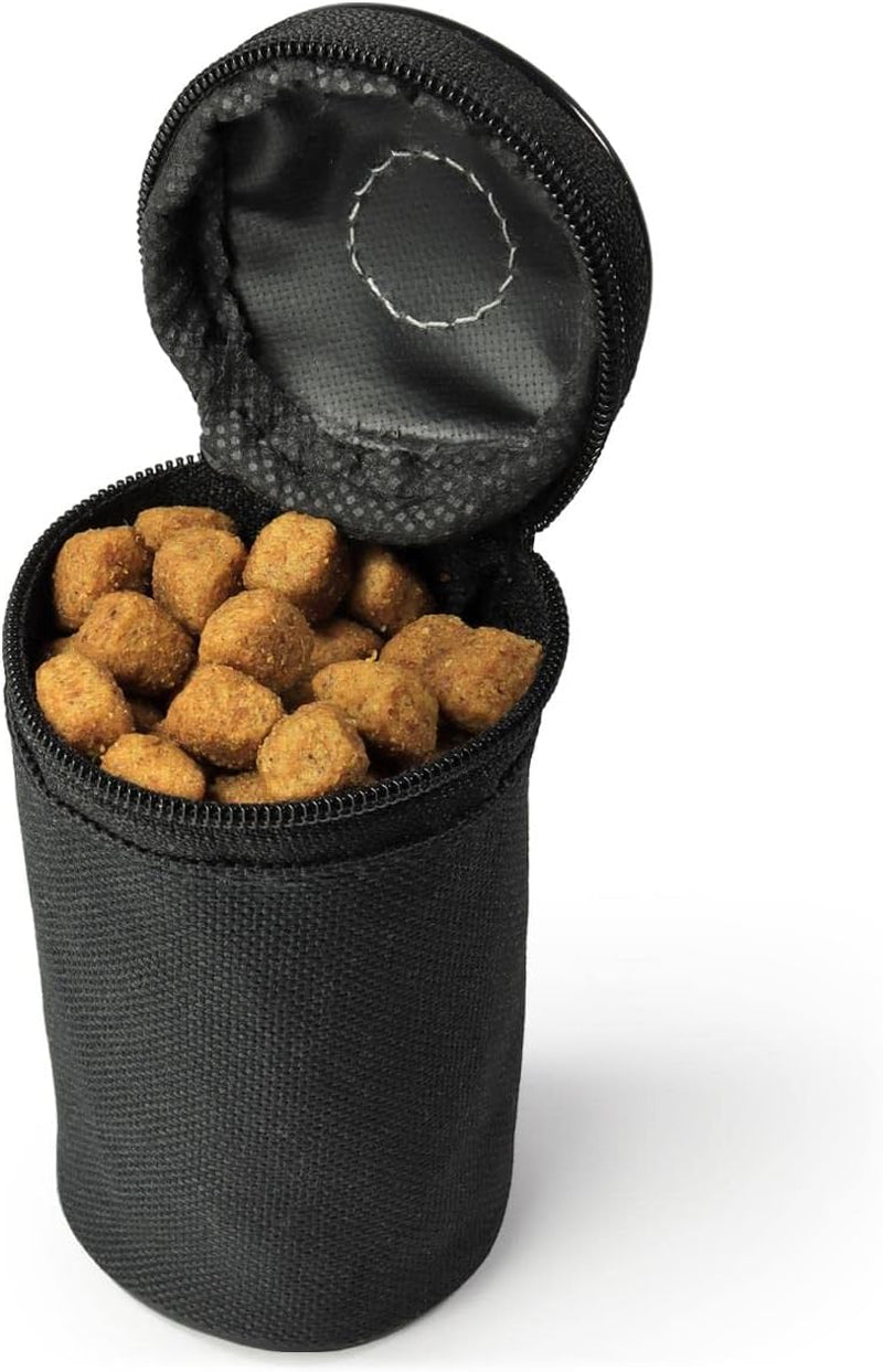 Compact Black Mini Dog Treat Pouch - Perfect for Training & On-the-Go Rewards