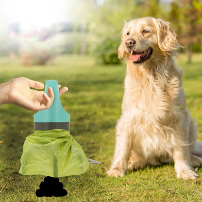 Portable Dog Waste Collector with Bags - Outdoor Pet Poop Grabber and Cleaning Tool