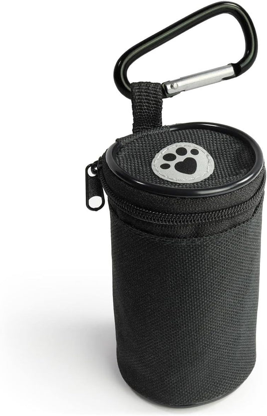 Compact Black Mini Dog Treat Pouch - Perfect for Training & On-the-Go Rewards