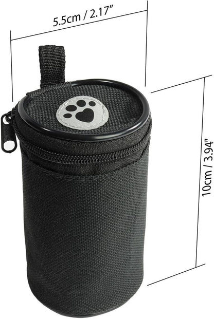 Compact Black Mini Dog Treat Pouch - Perfect for Training & On-the-Go Rewards