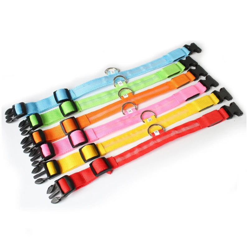 LED Dog Collar Light - Anti-Lost Night Safety Accessory for Dogs and Puppies, USB Rechargeable